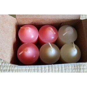 Partylite One Full Box Six Pieces Mixed Sampler Votive 2" x 1½" Candles